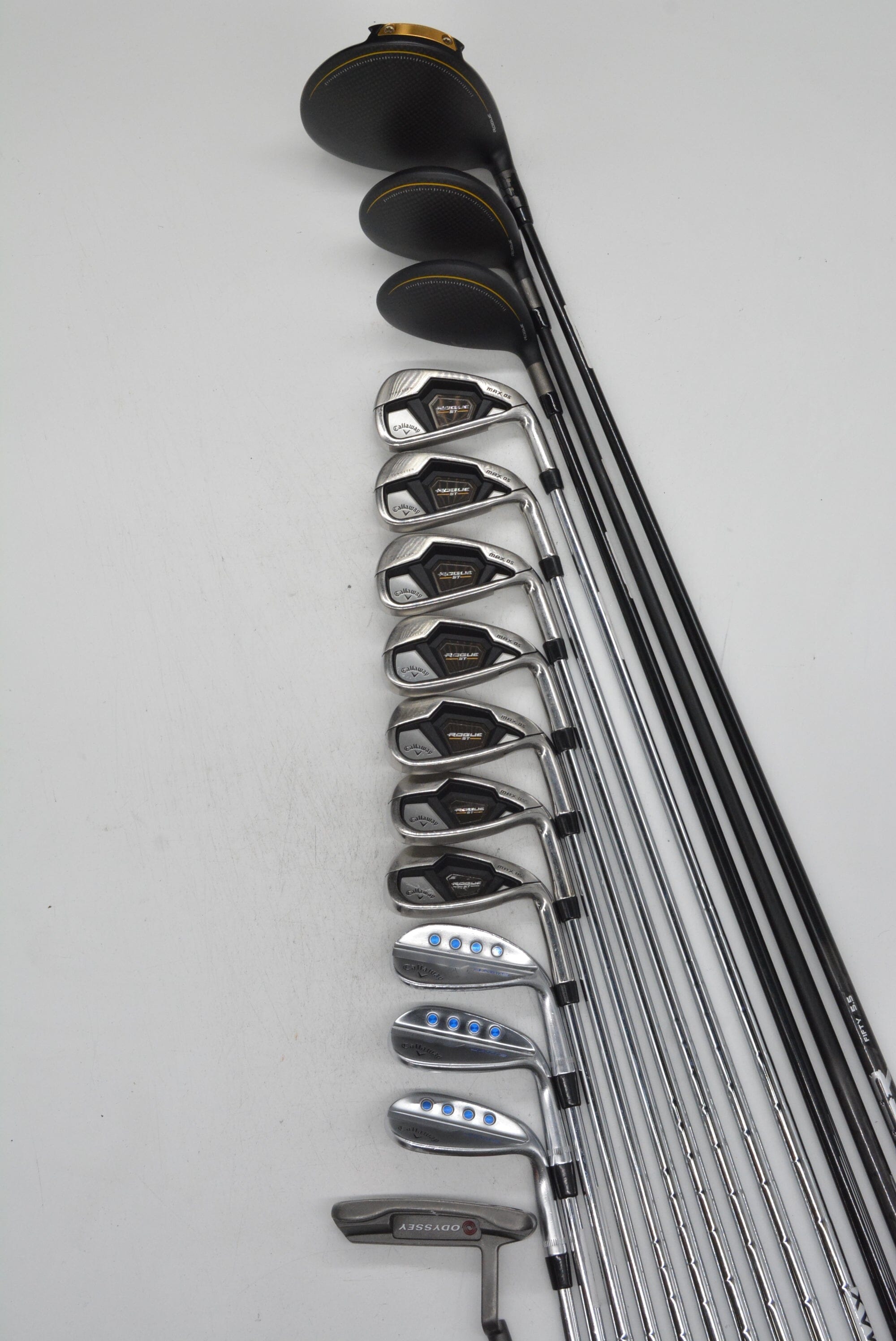 Callaway Rogue ST Max OS Mixed Full Set R Flex -0.25" Golf Clubs GolfRoots 